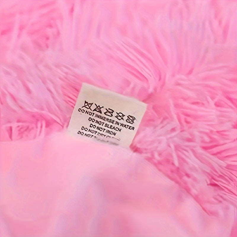 Luxurious Pink Faux Fur Throw Blanket - Nordic Style Plush Coral Velvet, Cozy Winter Warmth For Single Sofa Cover & Office Naps