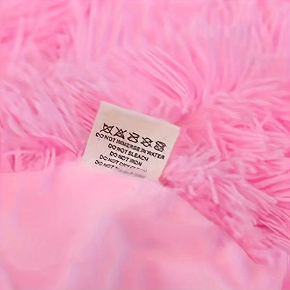 Luxurious Pink Faux Fur Throw Blanket - Nordic Style Plush Coral Velvet, Cozy Winter Warmth For Single Sofa Cover & Office Naps