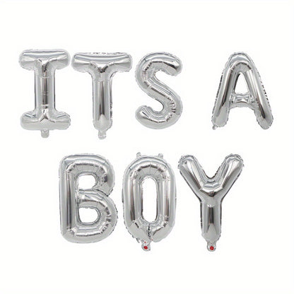 Set, 16inch Baby Shower Balloon Banner, It's A Boy, It's A Girl, Oh Baby Foil Balloons, Gender Reveal Balloons, Baby Shower Party Supplies