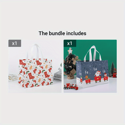 Luxurious Christmas Tote Bag - Spacious, Portable, Foldable, Woven Storage Handbag for Gifts, Shopping, and Travel - Large Capacity, Reusable, and Stylish