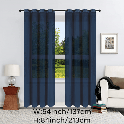 1pc Solid Lightweight Voile Sheer Curtain Panel - Soft, Light-Filtering, Grommet Top, Easy Hang - Perfect for Living Room, Dining Room Home Decor, Filtering Natural Light, Enhancing Interior Ambiance