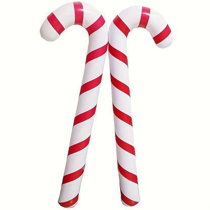 Giant Inflatable Christmas Candy Cane Balloon - 70.9" Tall, Reusable PVC Holiday Decor for Home & Party Atmosphere, Perfect for Christmas Celebrations, Carnival Themed Events, No Power Needed