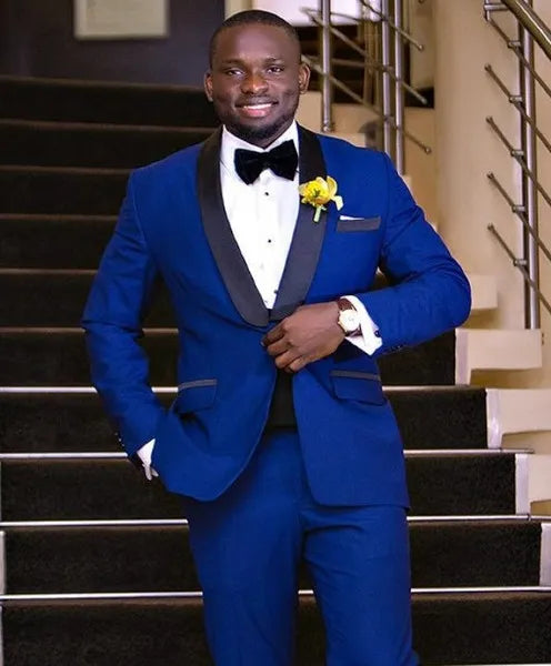 Custom Design Dark Green 3 Piece Suit Men Wedding Tuxedos Excellent Black Lapel Groom Tuxedos Men Business Dinner Prom Blazer Jacket Pants Tie Vest 211