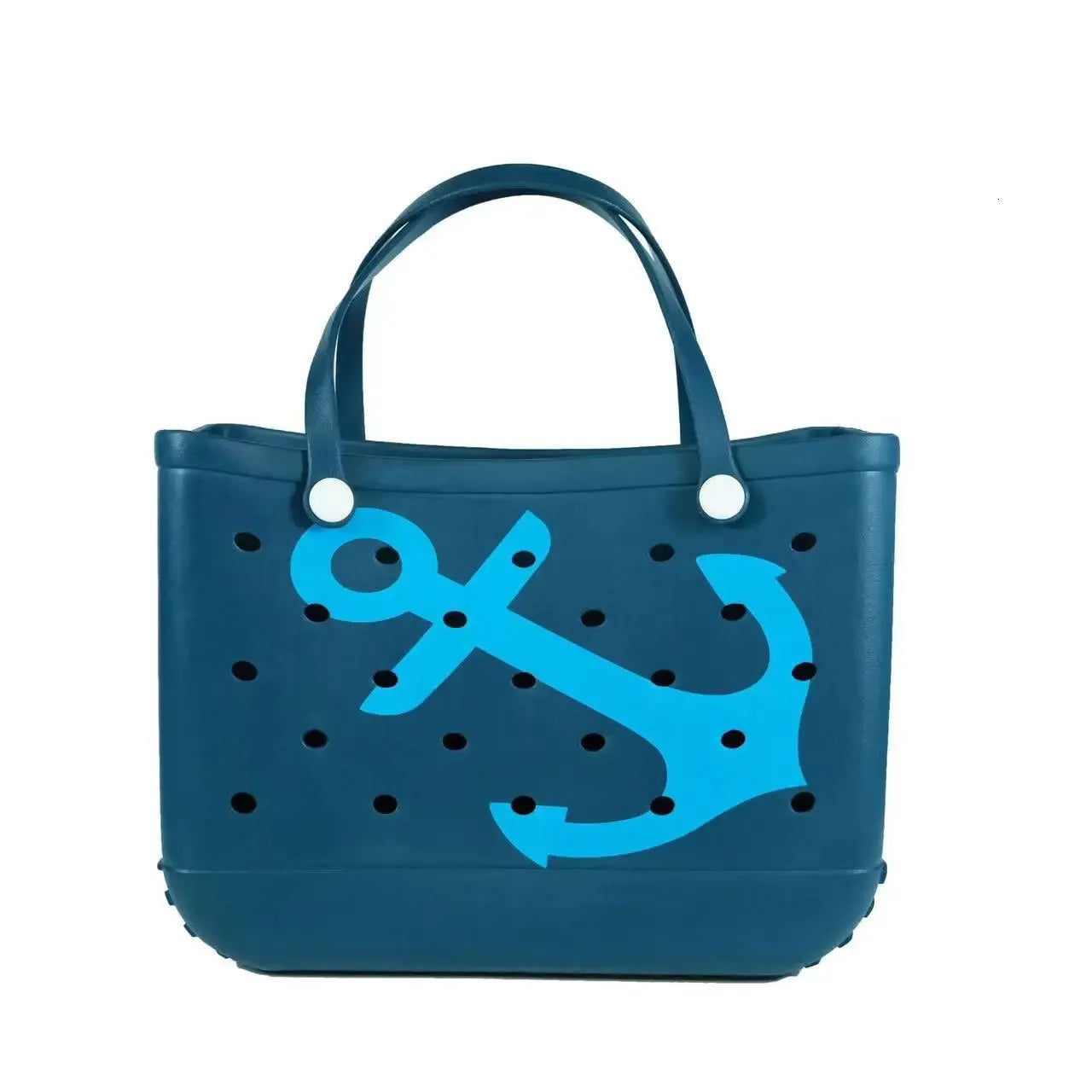 Large Boggs Beach Bag Baseball Summer Rugby EVA Beach Basket Womens Picnic Handbag Hole Waterproof Handbag Shoulder Bag 240529