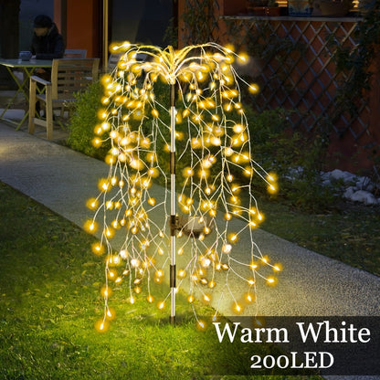 1pc Solar-Powered Firecracker Fireworks Lights - 120/200 LEDs, 8 Vibrant Modes, Durable, Energy-Efficient, Perfect for Patio, Garden, Pathway, Party, Camping, Picnic, Christmas, Ramadan, Halloween Decorations