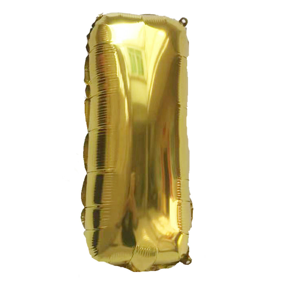 1pc Golden Letters Aluminum Film Number Balloons (16 "), Birthday Party Decoration