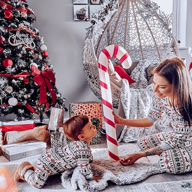 Giant Inflatable Christmas Candy Cane Balloon - 70.9" Tall, Reusable PVC Holiday Decor for Home & Party Atmosphere, Perfect for Christmas Celebrations, Carnival Themed Events, No Power Needed