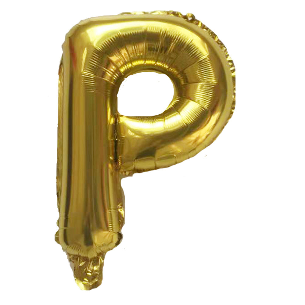 1pc Golden Letters Aluminum Film Number Balloons (16 "), Birthday Party Decoration