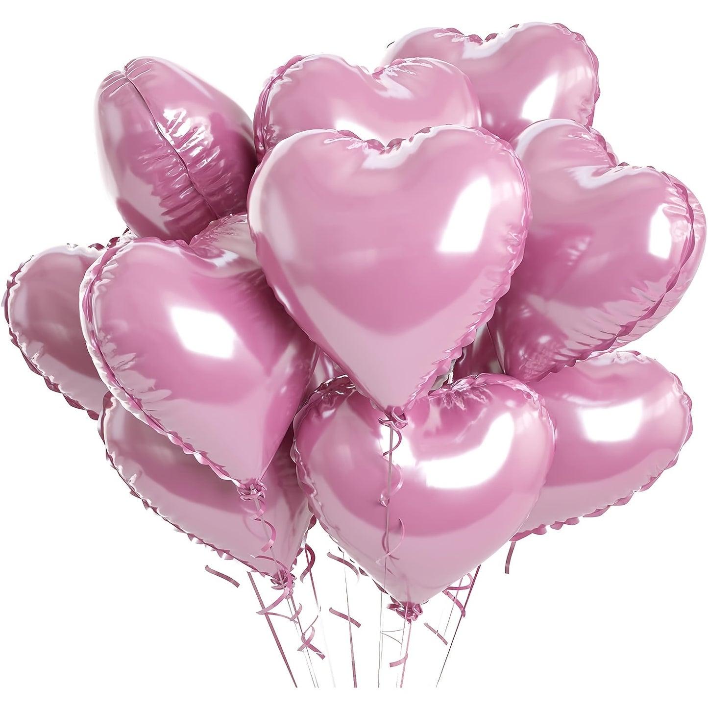 10pcs, 18 Inch Peach Heart Aluminum Film Balloons, Valentine's Day Birthday Chicken Heart Inflatable Prop, Memorial Day Heart Decoration, Love Shape Balloon, Festival Dress Up Supplies, Aluminum Film Balloon, Photo Prop, Party Scene Decor Arrangement