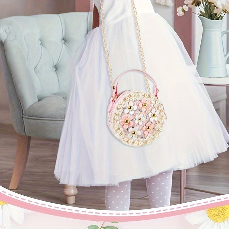 [Fast Arrival] 3-Piece Outus Flower Clutch Wallet Set: Includes Glasses Case, Wallet, and Mini Shoulder Bag with Floral Design