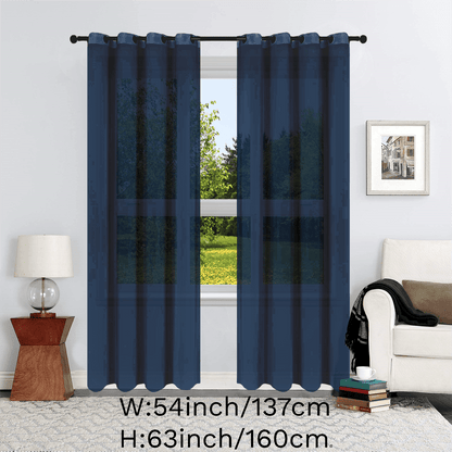 1pc Solid Lightweight Voile Sheer Curtain Panel - Soft, Light-Filtering, Grommet Top, Easy Hang - Perfect for Living Room, Dining Room Home Decor, Filtering Natural Light, Enhancing Interior Ambiance