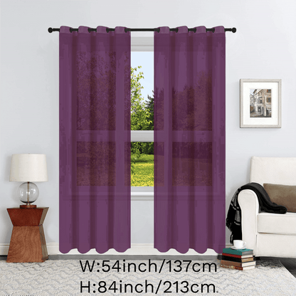 1pc Solid Lightweight Voile Sheer Curtain Panel - Soft, Light-Filtering, Grommet Top, Easy Hang - Perfect for Living Room, Dining Room Home Decor, Filtering Natural Light, Enhancing Interior Ambiance