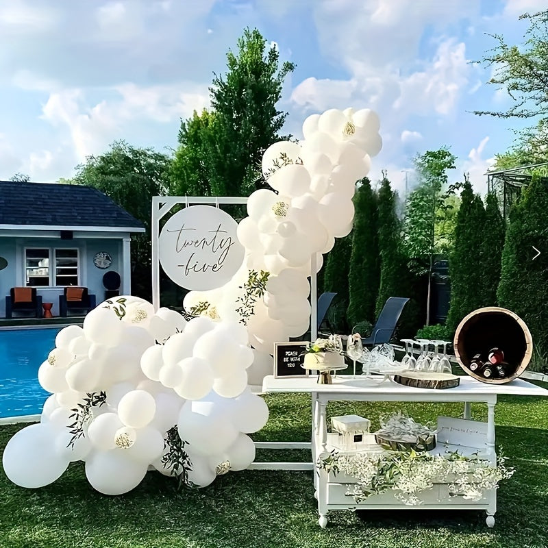 50pcs, White Balloons, 12in/10in/5inch Room Decor Balloons, Birthday Party Decor, Chrismas Decor, Wedding Decor, Halloween Decor Latex Balloons