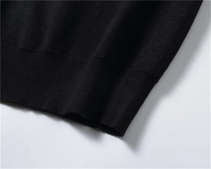Designer Sweater Man for Woman Knit Crow Neck Womens Fashion Letter Black Long Sleeve Clothes Pullover Oversized Blue Top M-3XL A1