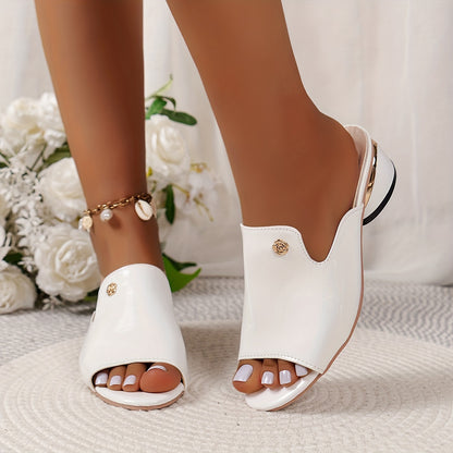 Womens Fashion-Forward Crocodile Pattern Chunky Heel Sandals - Glamorous Open Toe Dress Pumps with Slip-On Ease and High-Quality Construction