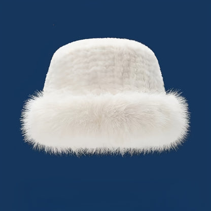 1pc Ultra-Warm Furry Fisherman Hat with Luxurious Plush Lining - Windproof, Soft & Comfortable - Adorable Buckle Design - Perfect Winter Accessory & Christmas Gift