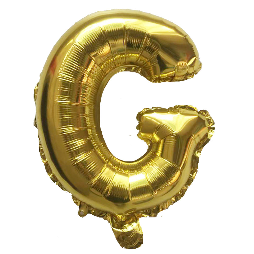 1pc Golden Letters Aluminum Film Number Balloons (16 "), Birthday Party Decoration