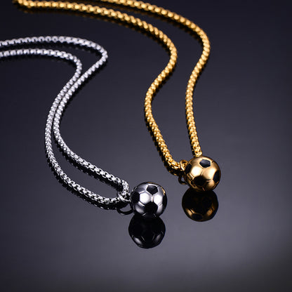 Men's World Cup Football Necklace Fashion Foreign Trade Titanium Steel Pendant Stainless Steel Wholesale Ornament