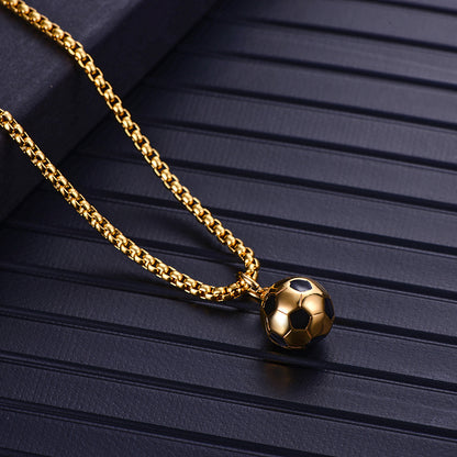 Men's World Cup Football Necklace Fashion Foreign Trade Titanium Steel Pendant Stainless Steel Wholesale Ornament