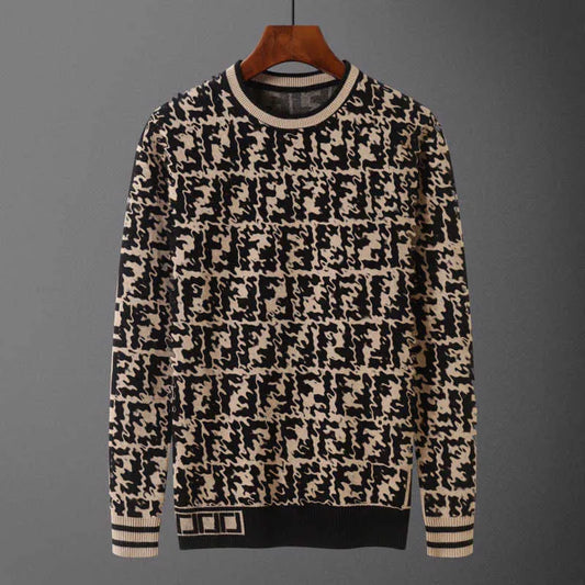 High version wool sweater designer hoodie f jacquard long sleeved t shirt mens knitted sweaters winter warm sweatshirt men women pullover coat