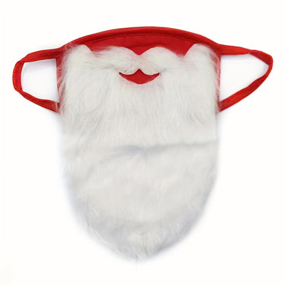 1pc Santa Claus Hat, Red Mask And White Eyebrow, Christmas Decorations For Holiday Parties, Ideal choice for Gifts for stocking stuffers