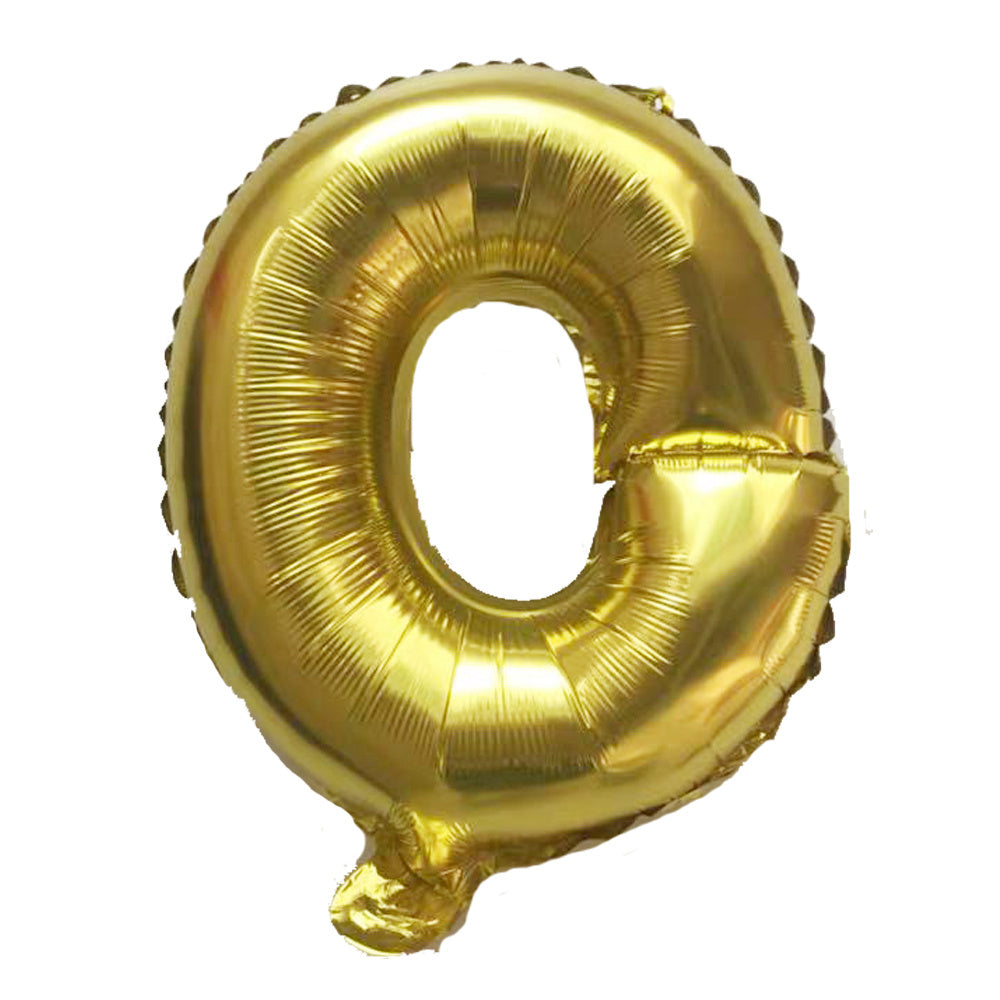 1pc Golden Letters Aluminum Film Number Balloons (16 "), Birthday Party Decoration