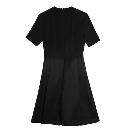 Spring and summer 2023 new European and American women's fashion classics Hepburn style versatile little black dress slimming dress dress