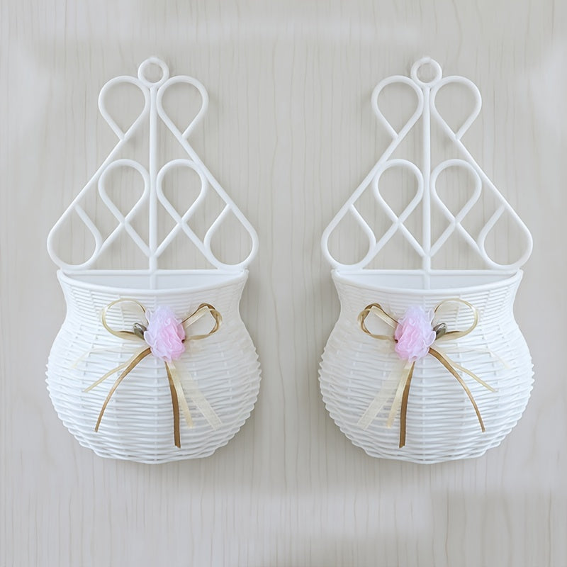 2pcs Wall Flower Pot, Vases For Decor, Flower Pots Flower Vases, Suitable For Spring Summer Wedding Party Centerpieces Decor