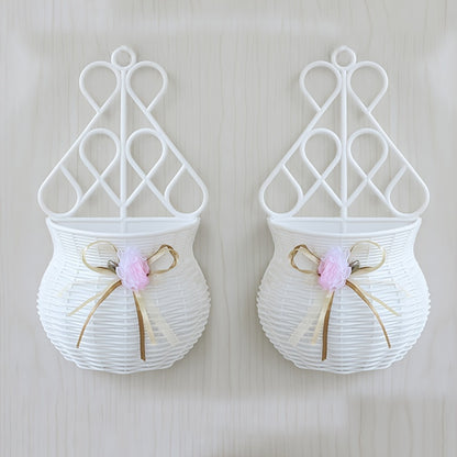 2pcs Wall Flower Pot, Vases For Decor, Flower Pots Flower Vases, Suitable For Spring Summer Wedding Party Centerpieces Decor
