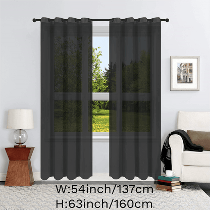 1pc Solid Lightweight Voile Sheer Curtain Panel - Soft, Light-Filtering, Grommet Top, Easy Hang - Perfect for Living Room, Dining Room Home Decor, Filtering Natural Light, Enhancing Interior Ambiance