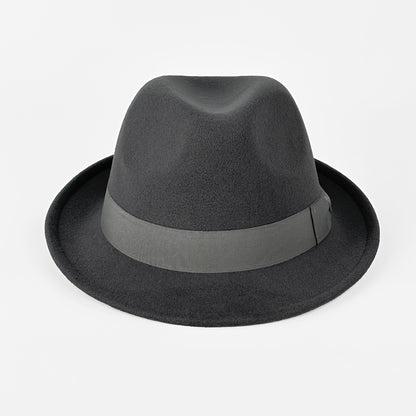 1pc Stylish Mens Short Brim Fedora Hat - Fashionable & Versatile - Ideal Gift Choice for Special Ones