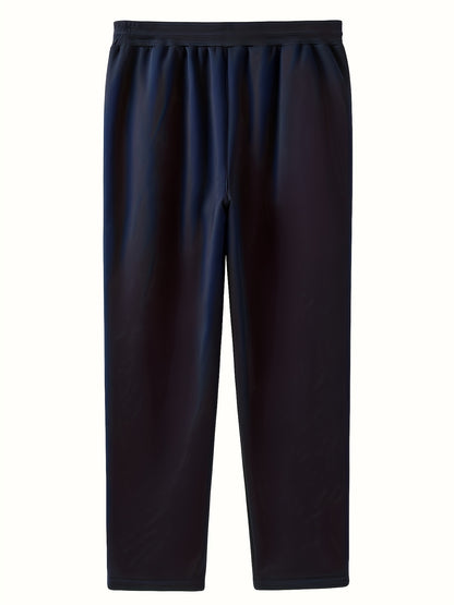 Plus Size Men's Comfortable Sports Casual Pants - Oversized Fashionable Design, Stretchy Fabric, Multiple Pockets, Perfect for Fall and Winter Seasons - Men's Clothing for Everyday Wear