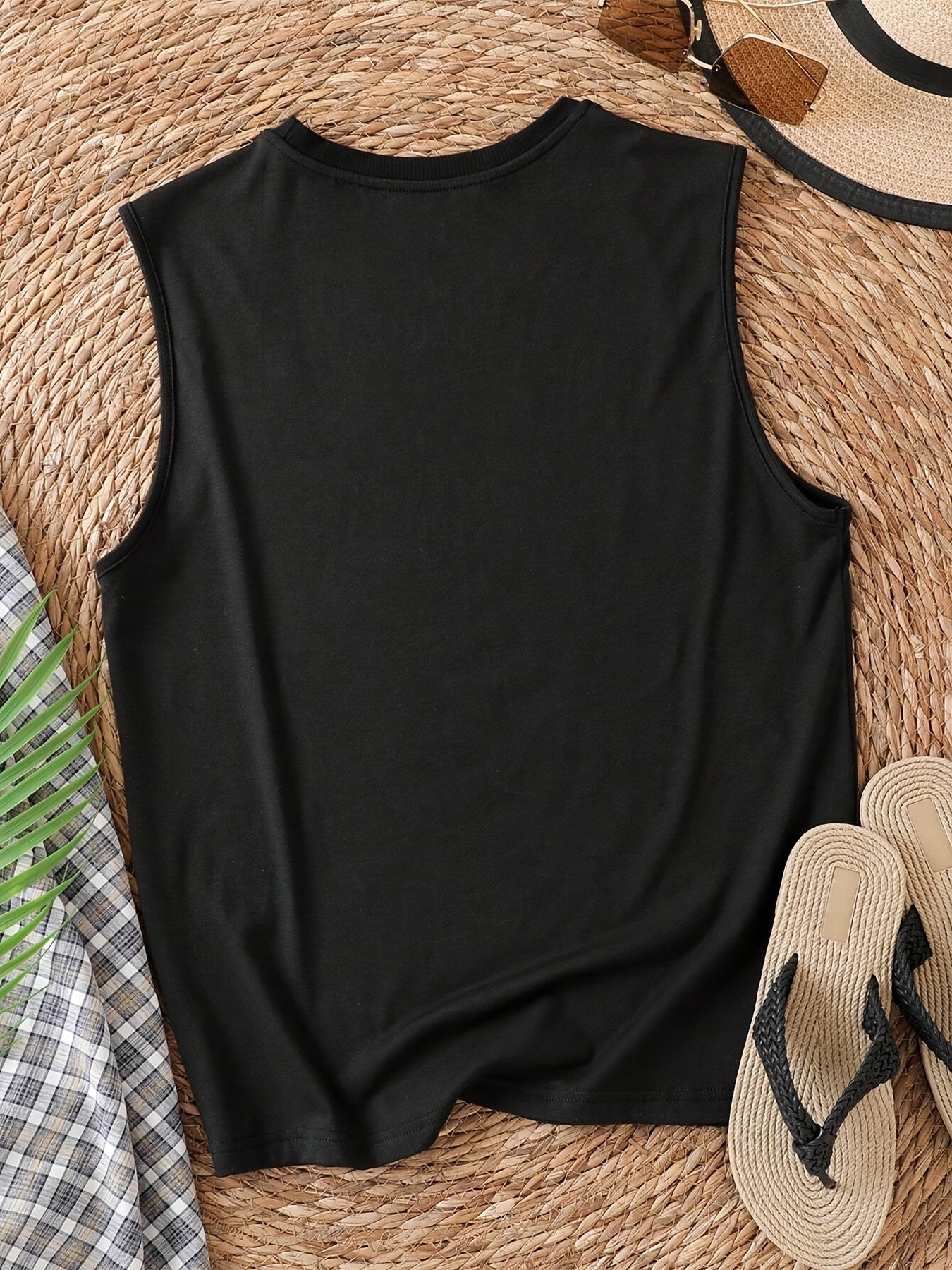 Sleeveless Trump Train Print Tank Top - Freedom of Movement, Casual Comfort for Summer & Spring - Stylish Womens Clothing for Everyday Wear