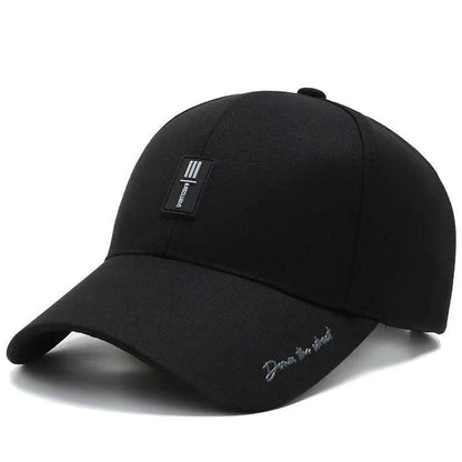 Stylish Men's Embroidered Letter Black Baseball Cap - Classic Fashion Headwear for Gift Giving, Casual Daily Wear, and Outdoor Activities
