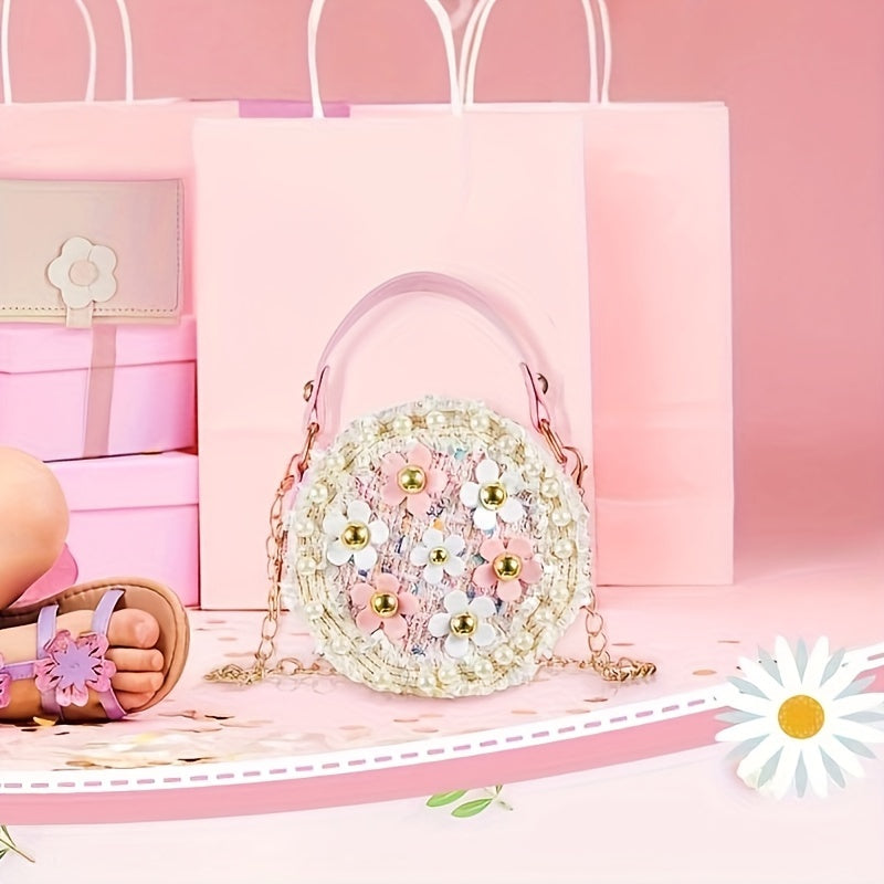 [Fast Arrival] 3-Piece Outus Flower Clutch Wallet Set: Includes Glasses Case, Wallet, and Mini Shoulder Bag with Floral Design