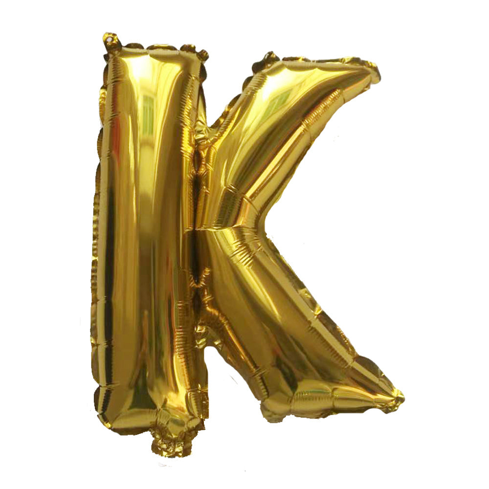 1pc Golden Letters Aluminum Film Number Balloons (16 "), Birthday Party Decoration