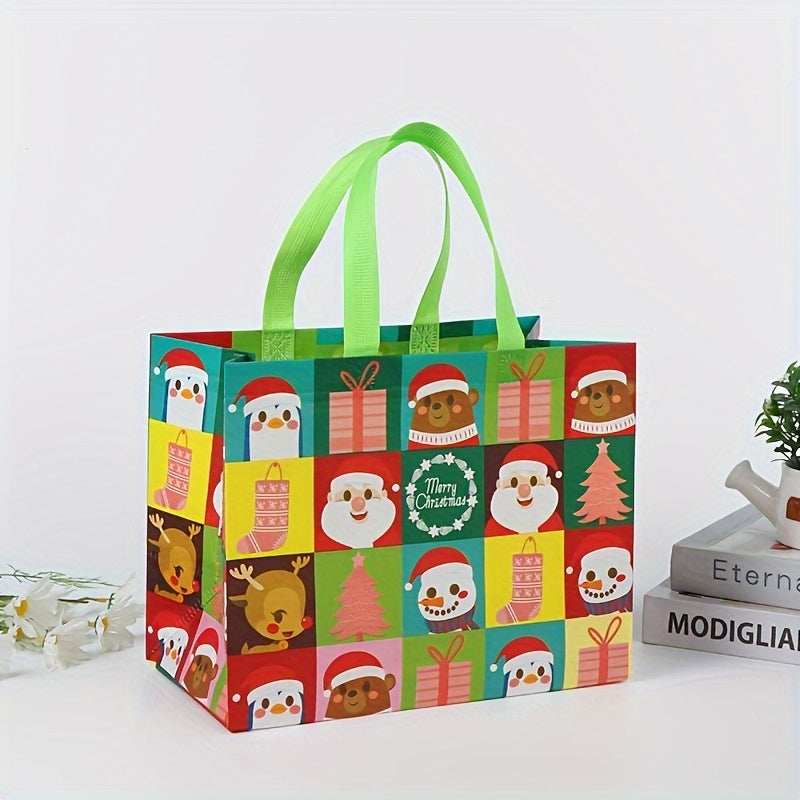 Luxurious Christmas Tote Bag - Spacious, Portable, Foldable, Woven Storage Handbag for Gifts, Shopping, and Travel - Large Capacity, Reusable, and Stylish