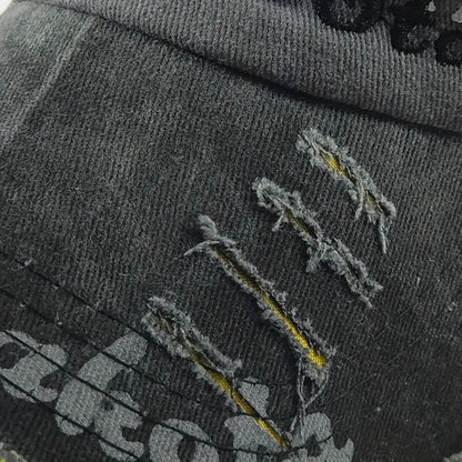 One Fashionable Men's Denim Baseball Cap - Stylish Letter Pattern Embroidery, Ventilation Holes, Perfect for Daily Street Life, Casual Outings, and Outdoor Activities