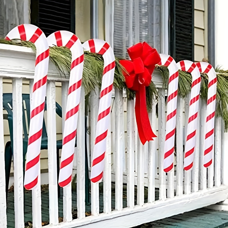 Giant Inflatable Christmas Candy Cane Balloon - 70.9" Tall, Reusable PVC Holiday Decor for Home & Party Atmosphere, Perfect for Christmas Celebrations, Carnival Themed Events, No Power Needed