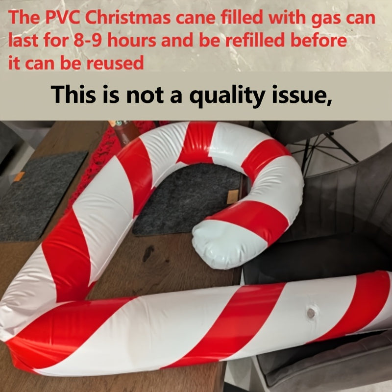 Giant Inflatable Christmas Candy Cane Balloon - 70.9" Tall, Reusable PVC Holiday Decor for Home & Party Atmosphere, Perfect for Christmas Celebrations, Carnival Themed Events, No Power Needed