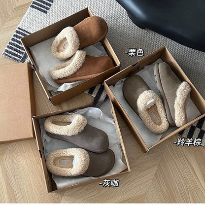 2025  One pedal Boken half-drag women's fluffy Birkenstocks bag head muller shoes small potato lazy snow boots
