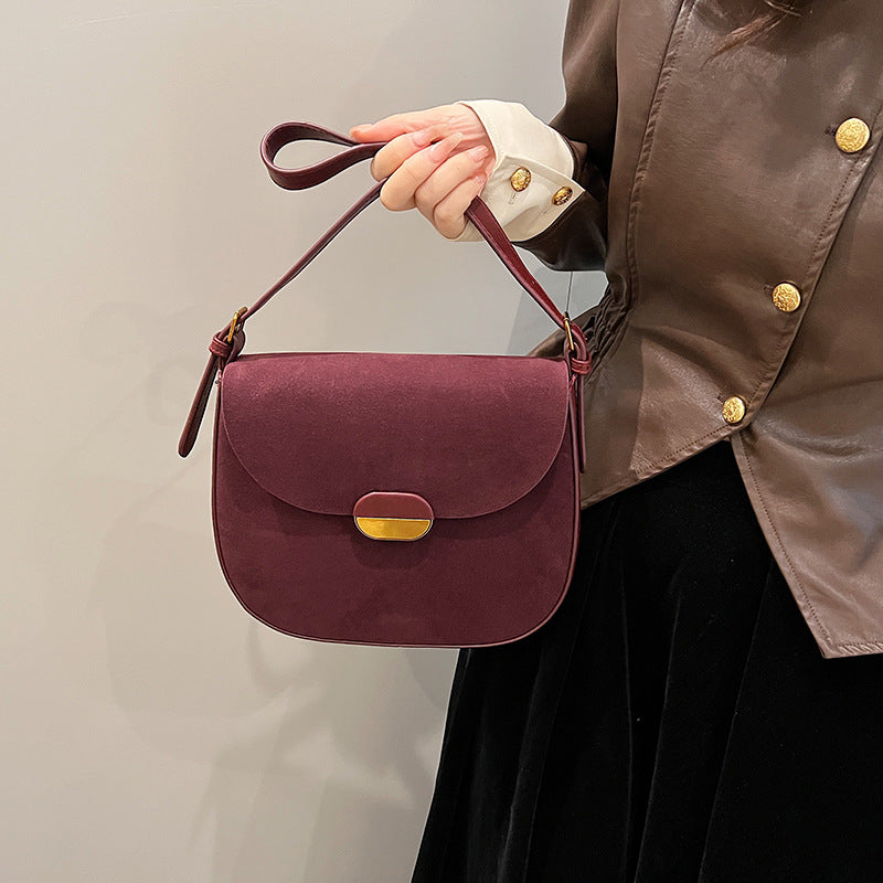 VAKKV 2025 Bags Women's popular Autumn and Winter Trendy Fashion Popular Versatile Large Capacity Commuter One Shoulder Oblique Span Saddle Bag