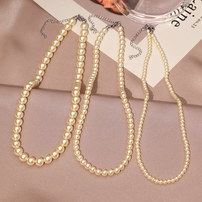 Necklace for Women Fever Same Style Shijia Pearl Clavicle Chain New Graceful and Fashionable Personalized Japanese and Korean Style Necklace