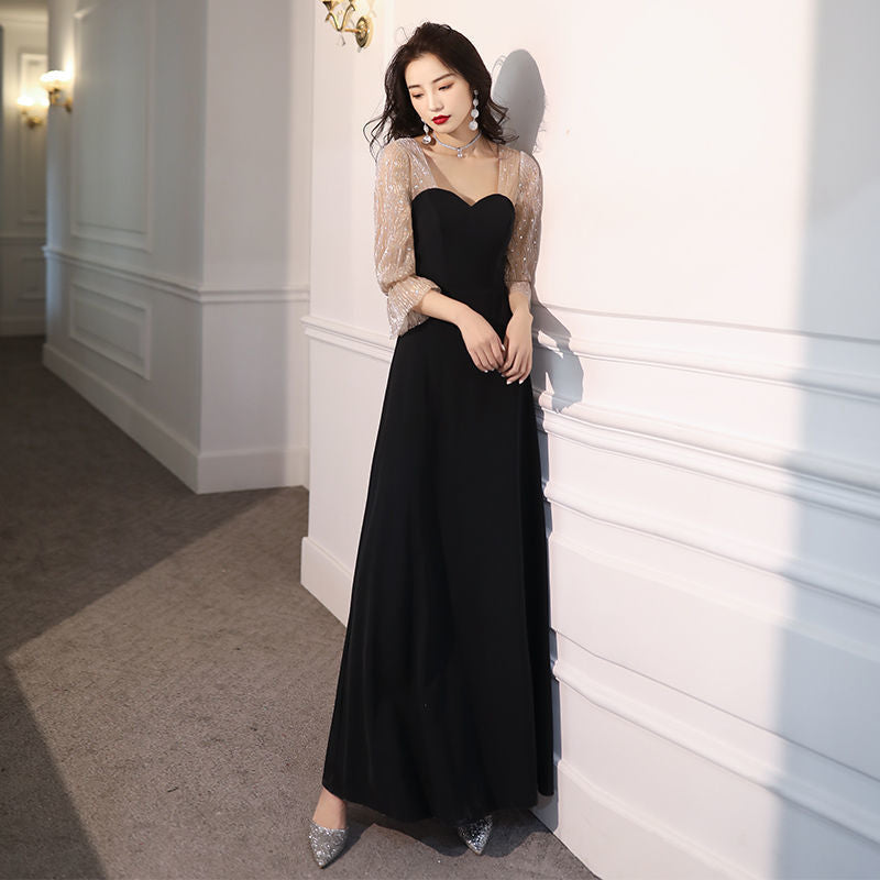 VAKKV Banquet Evening Dress  New Noble Atmosphere Queen Host Long Slim Temperament Party Dress for Women