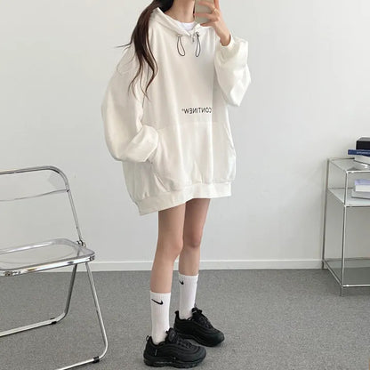 VAKKV Manufacturer sweater women's solid color velvet design sense niche gray reversion popular spring and autumn new Korean version oversize