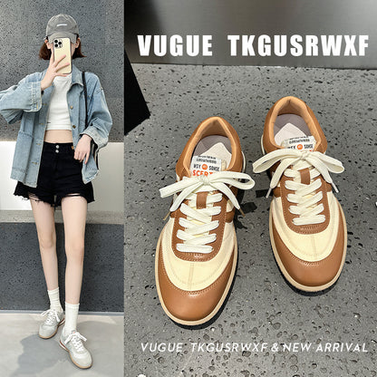 2025 spring and summer new splicing sports and leisure women's de new retro contrasting colors jogging student tide shoes women