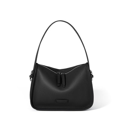VAKKV 2025 The first layer of cowhide soft leather wide shoulder strap messenger bag women's popular new large-capacity leather simple shoulder armpit bag