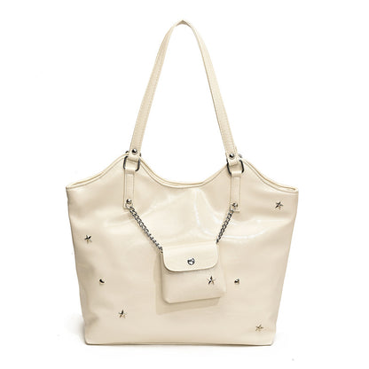 VAKKV 2025 Korean version of the trend underarm tote bag women's popular new fashionable simple large-capacity shoulder bag high-end textured women's bag