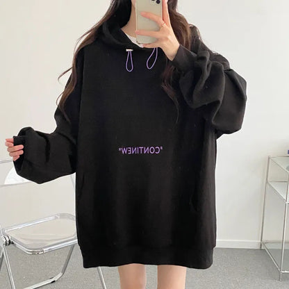 VAKKV Manufacturer sweater women's solid color velvet design sense niche gray reversion popular spring and autumn new Korean version oversize