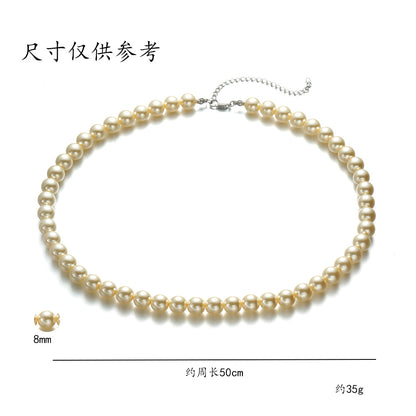 Necklace for Women Fever Same Style Shijia Pearl Clavicle Chain New Graceful and Fashionable Personalized Japanese and Korean Style Necklace